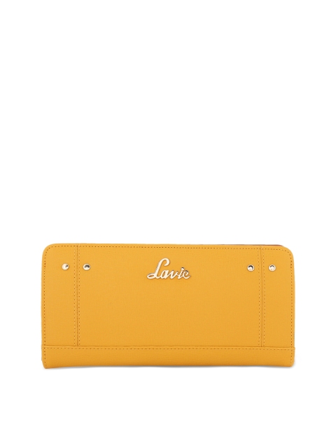 

Lavie Women Mustard Solid Two Fold Wallet