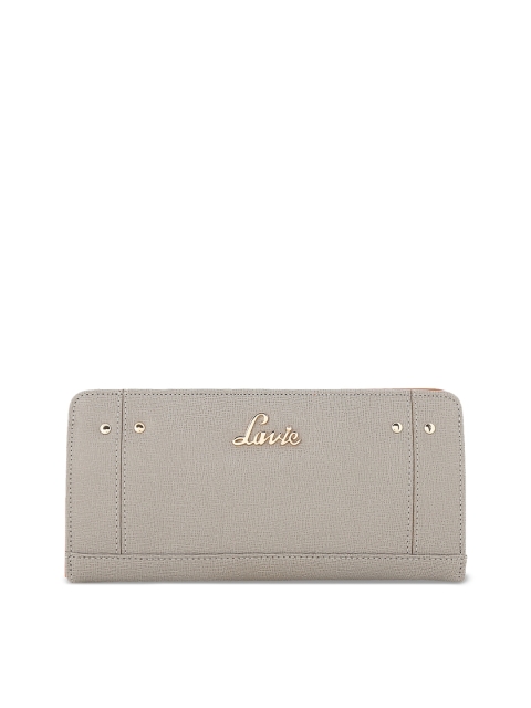 

Lavie Women Grey Solid Two Fold Wallet