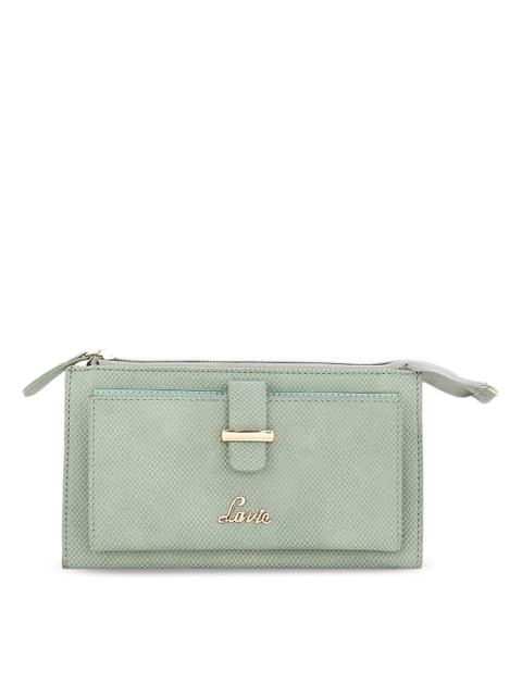 

Lavie Women Mint Green Solid Zip Around Wallet