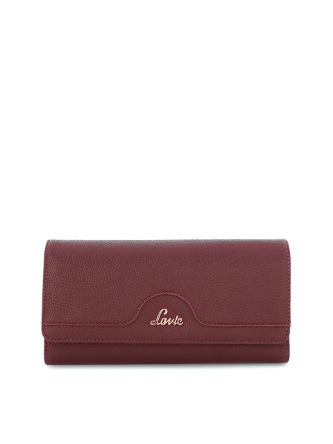 

Lavie Women Maroon Solid Three Fold Wallet