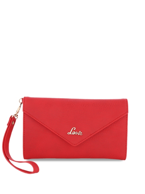

Lavie Women Red Solid Three Fold Wallet