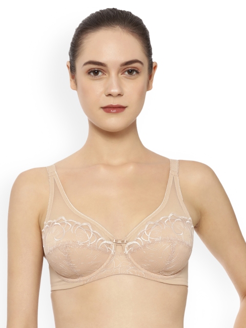 

Triumph Flower Passione Style Wired Padded Delicate Lace Big-Cup Bra, Nude