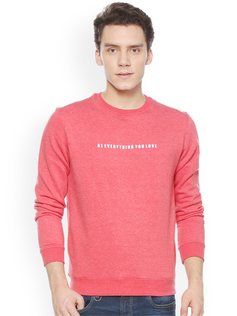 

Peter England Men Pink Printed Sweatshirt