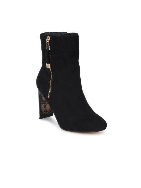 

Truffle Collection Women Black Solid Heeled Boots