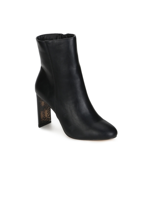 

Truffle Collection Women Black Solid Heeled Boots