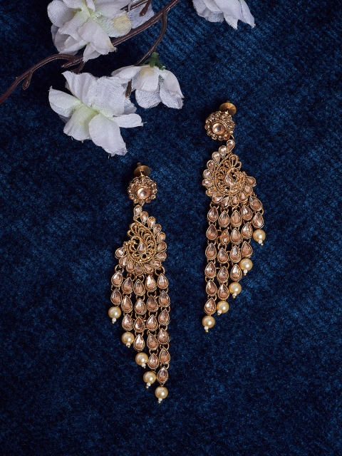 

PANASH Gold-Toned Classic Drop Earrings