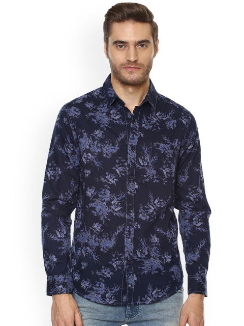 

Mufti Men Navy Blue Slim Fit Printed Casual Shirt