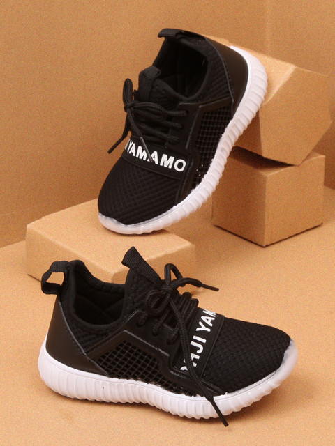 

Walktrendy Kids Black Textured Sneakers