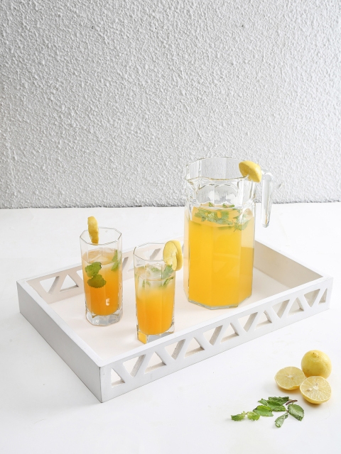 

House This White Cut-Outs Rectangular Wooden Tray