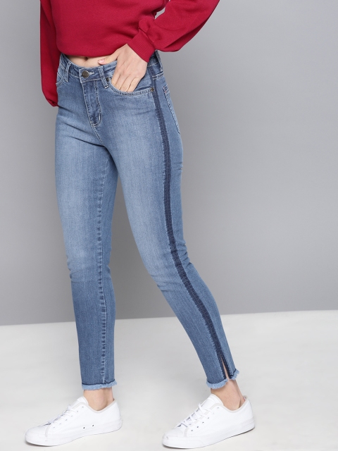 

NUSH Women Blue Regular Fit Mid-Rise Clean Look Stretchable Jeans