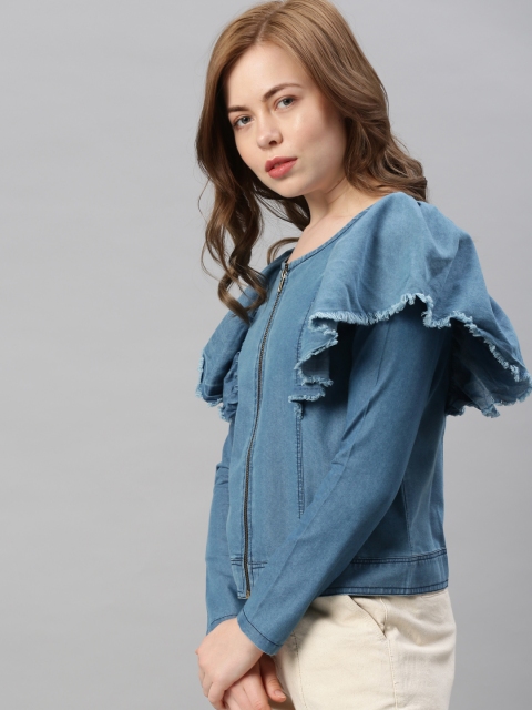 

NUSH Women Blue Solid Top