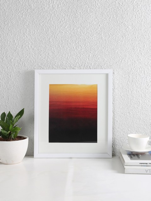 

House This Orange & Brown The Fiery Sunset Wall Painting