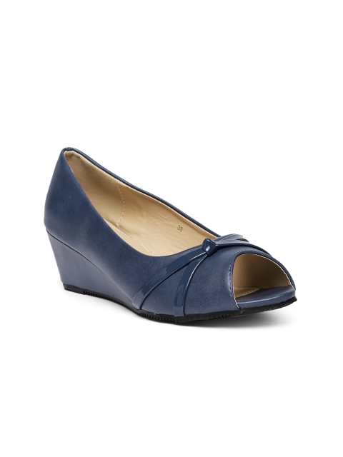 

CERIZ Women Navy Blue Solid Peep Toes