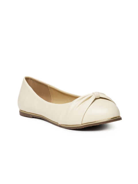

CERIZ Women Beige Solid Ballerinas