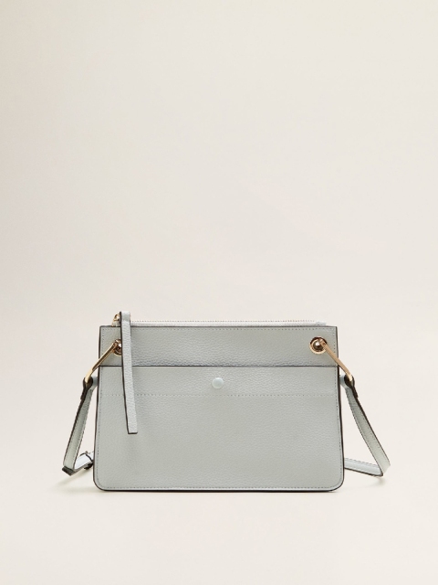 

MANGO Blue Solid Sling Bag