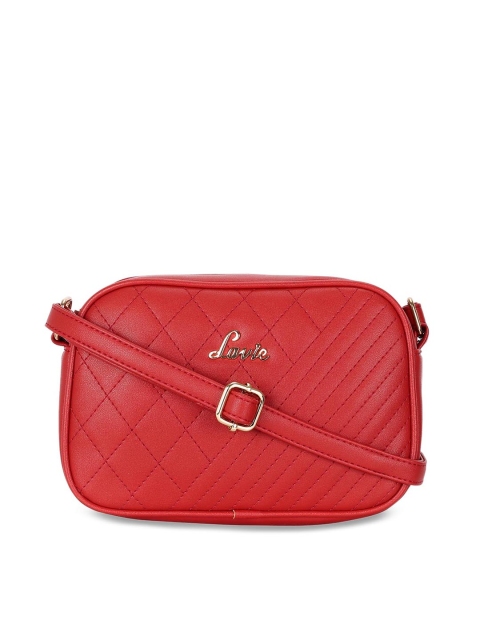 

Lavie Red Textured Leather Sling Bag