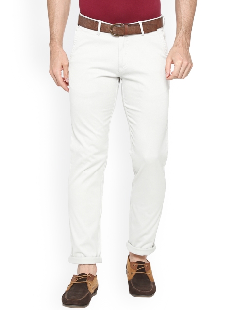 

Allen Solly Men white Solid Chinos