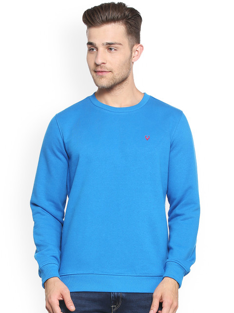 

Allen Solly Men Blue Solid Sweatshirt