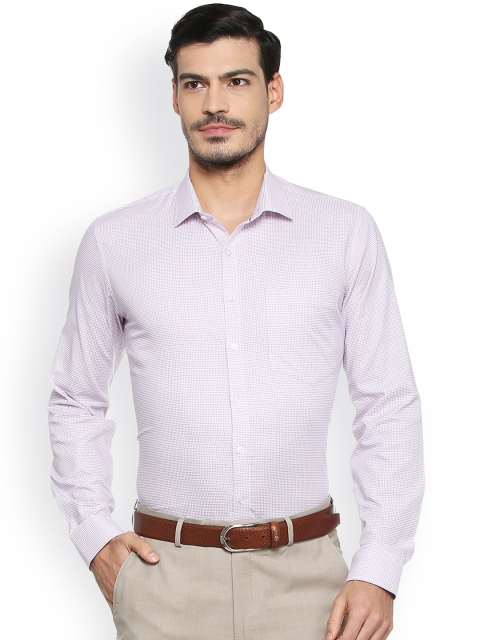 

Van Heusen Men White Slim Fit Checked Formal Shirt