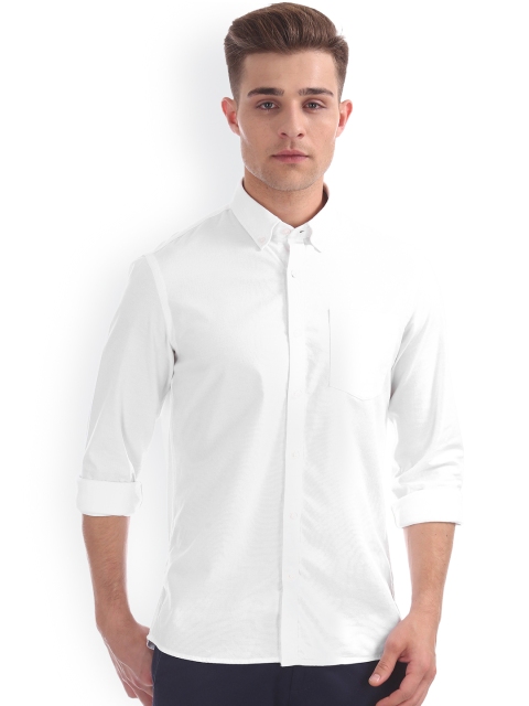 

Arrow Sport Men White Slim Fit Solid Casual Shirt