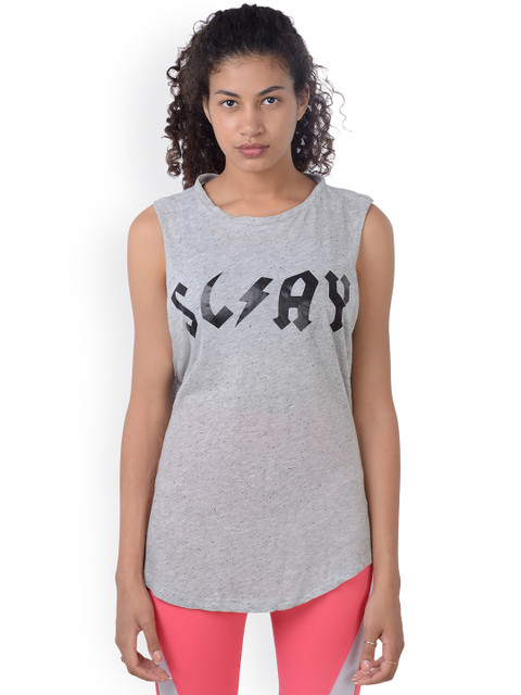 

Da Intimo Women Grey Solid Scoop Neck T-shirt