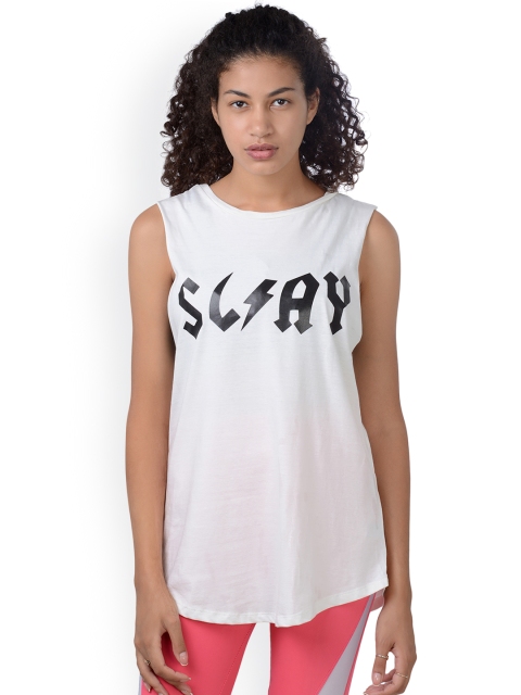 

Da Intimo Women Off-White Solid Scoop Neck T-shirt
