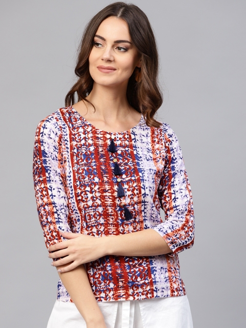 

Jaipur Kurti Women Multicoloured Printed Top, Multi