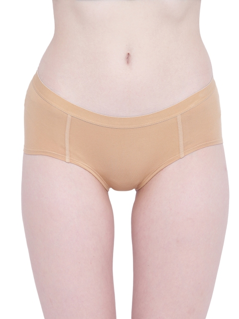 

Soul Space Women Beige Solid Boy Shorts WE43