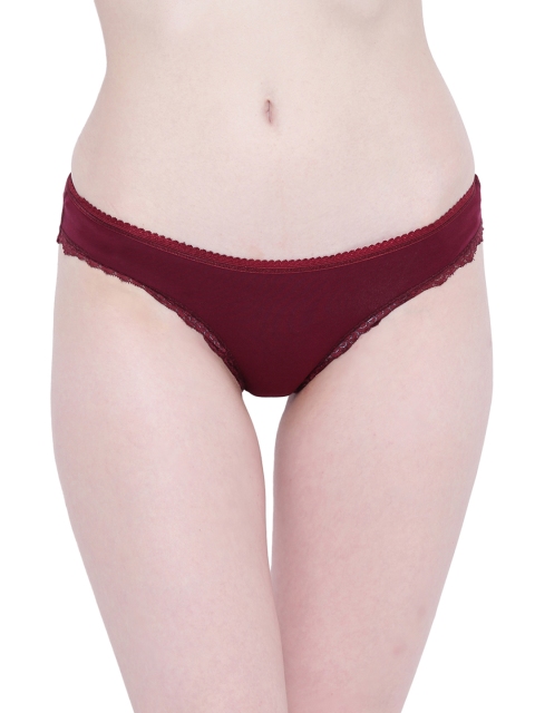 

Soul Space Women Maroon Solid Hipster Briefs WE47