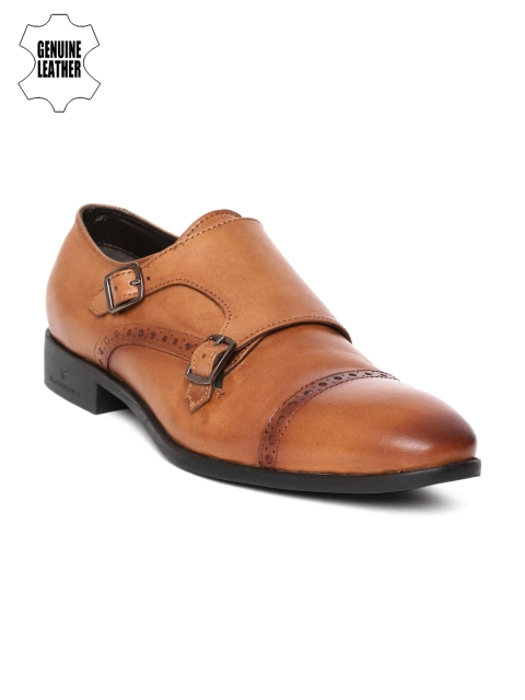 

Blackberrys Men Tan Brown Genuine Leather Formal Monks
