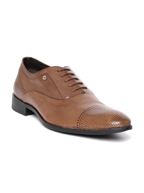 

Blackberrys Men Brown Perforated Leather Formal Oxfords