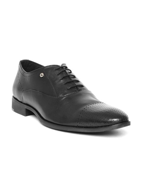 

Blackberrys Men Black Perforated Leather Formal Oxfords