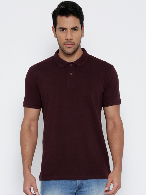 

Highlander Men Maroon Polo Pure Cotton T-shirt