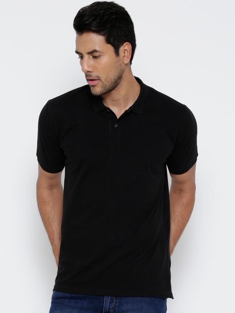 

Highlander Men Black Polo Pure Cotton T-shirt