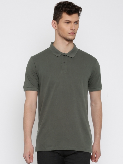 

Highlander Men Grey Polo Pure Cotton T-shirt