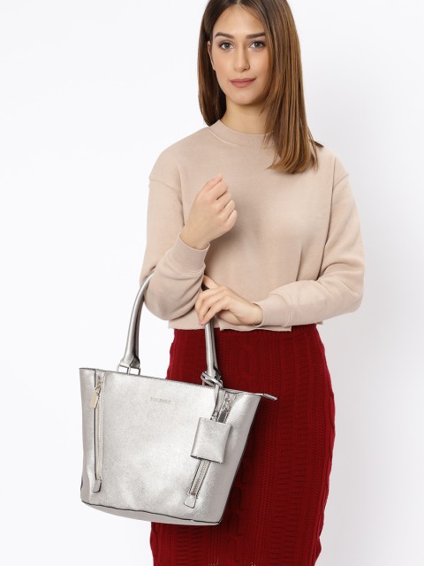 

Steve Madden Silver-Toned Solid Shoulder Bag
