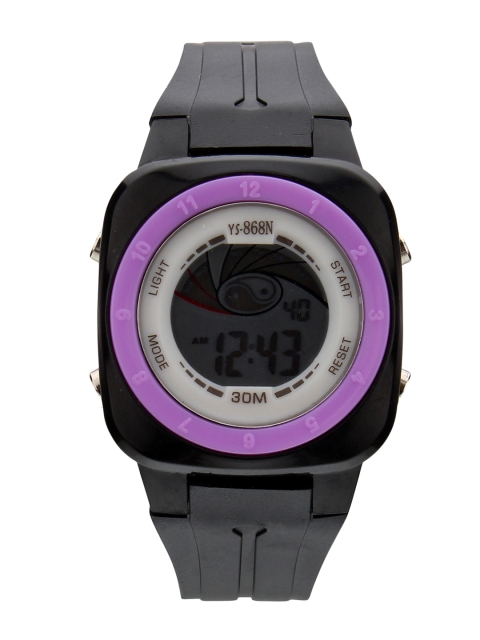 

Fantasy World Unisex Grey & Purple Digital Watch