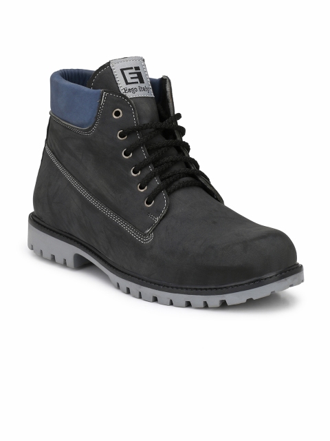

Eego Italy Men Black Flat Boots