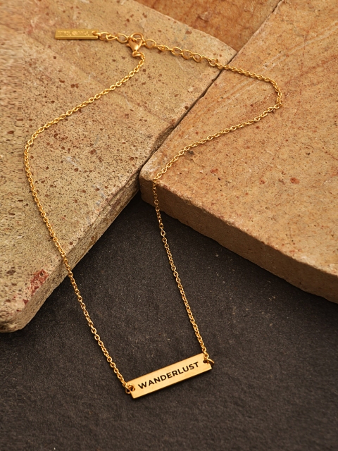 

Pipa Bella 18K Gold Plated Wanderlust Karma Bar Pendant