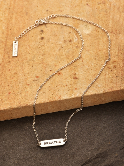 

Pipa Bella Silver Plated Breathe Rounded Karma Bar Pendant