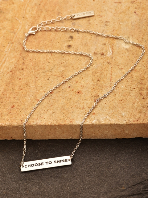 

Pipa Bella Silver Plated Choose To Shine Karma Bar Pendant