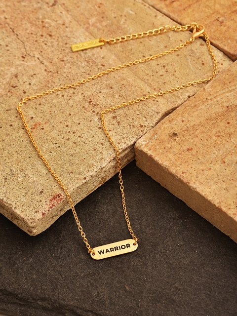 

Pipa Bella 18K Gold Plated Warrior Rounded Karma Bar Pendant
