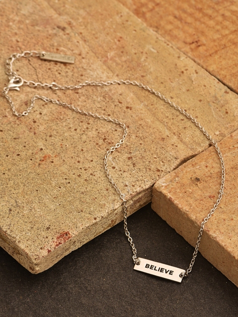 

Pipa Bella Silver Plated Believe Karma Bar Pendant
