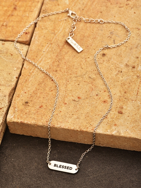 

Pipa Bella Silver Plated Blessed Rounded Karma Bar Pendant