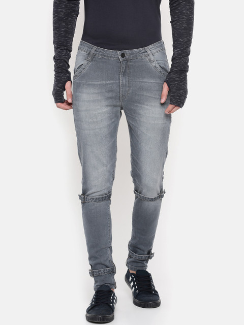 

SKULT by Shahid Kapoor Men Grey Lean Skinny Fit Mid-Rise Clean Look Stretchable Jeans