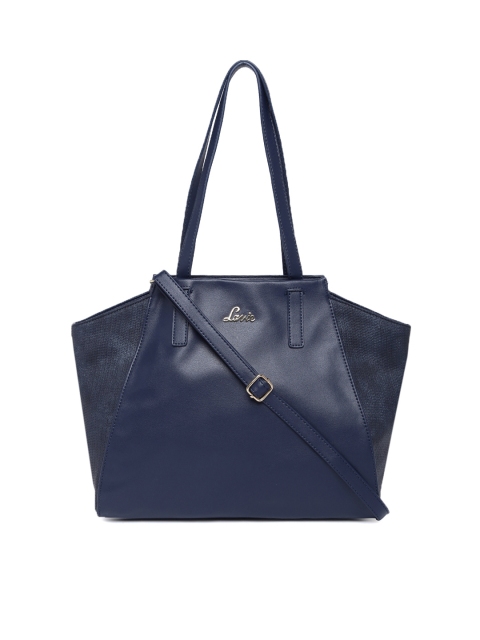 

Lavie Navy Blue Textured Shoulder Bag