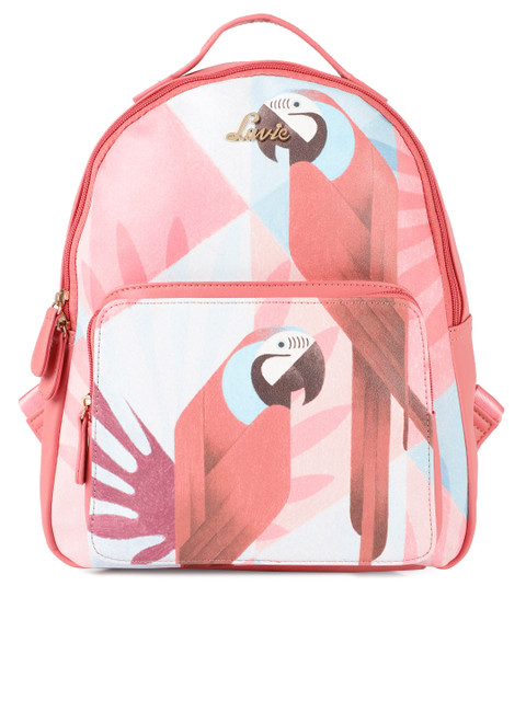 

Lavie Women Pink Printed Backpack