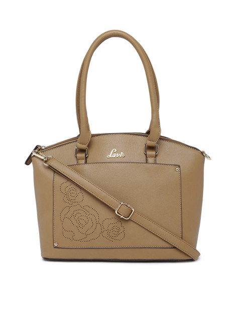

Lavie Brown Solid Cutwork Shoulder Bag