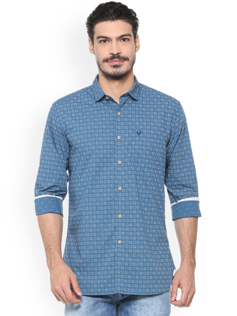 

Allen Solly Men Blue Regular Fit Printed Casual Shirt