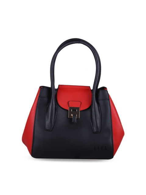 

ELLE Black & Red Colourblocked Satchel
